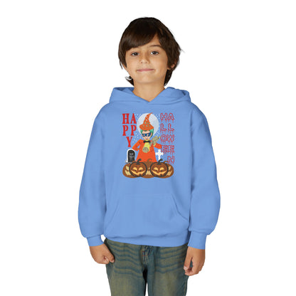Youth Heavy Blend Hooded Sweatshirt - Holloween design by super kiddo Printify