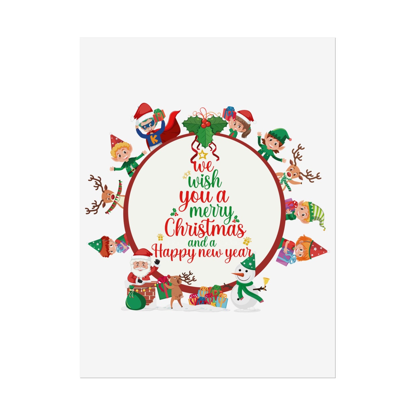 Rolled Posters - We wish you a merry christmas - [[{"value":"Wonderwear Kid"}]]