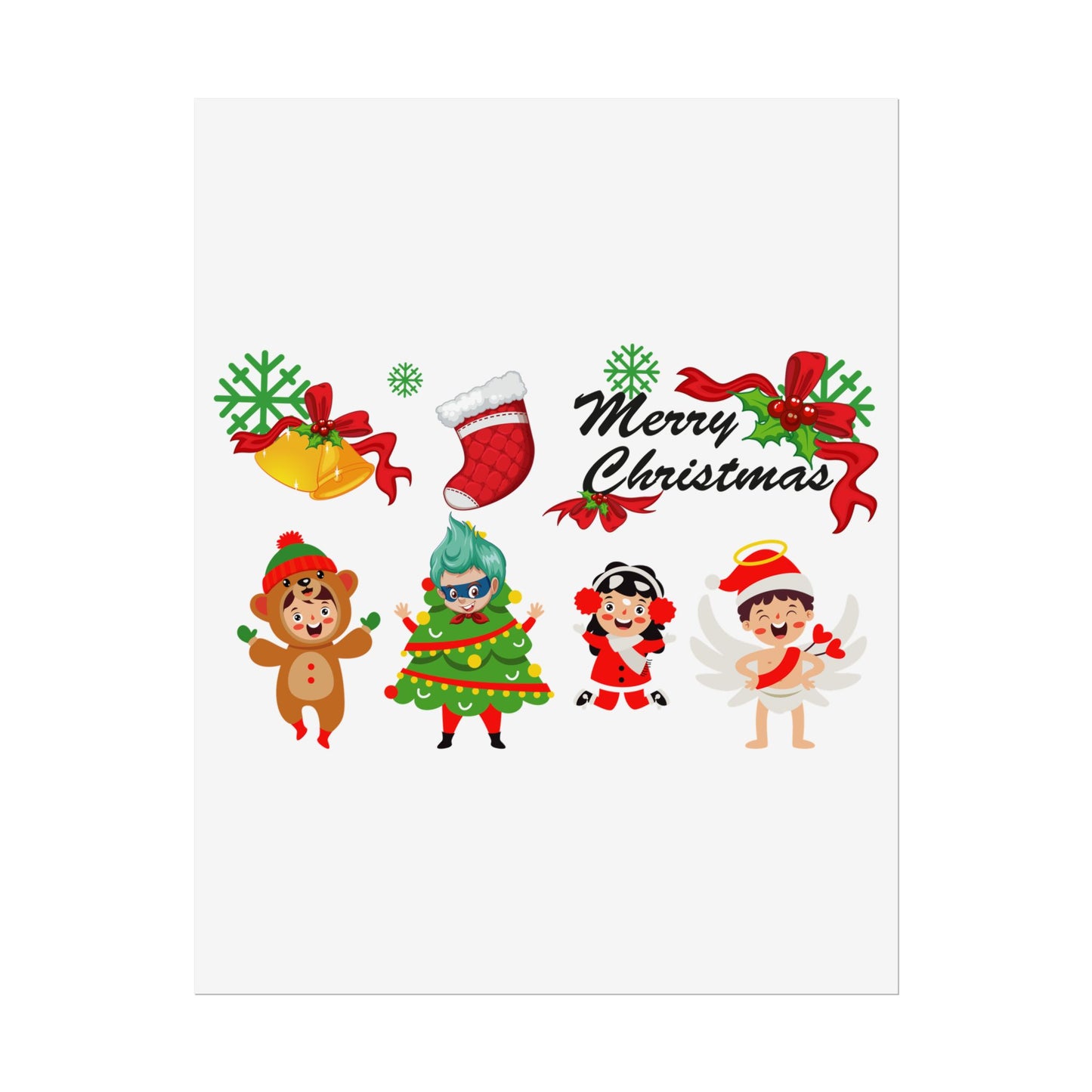 Rolled Posters - Merry christmas from super kid - [[{"value":"Wonderwear Kid"}]]