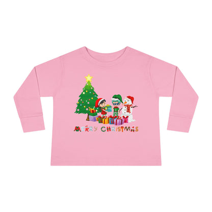 Toddler Long Sleeve Tee - Super kiddo preparing gifts - [[{"value":"Wonderwear Kid"}]]