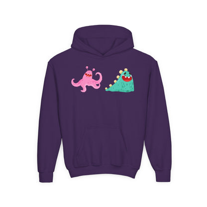 Youth Heavy Blend Hooded Sweatshirt - Joyful monster Printify