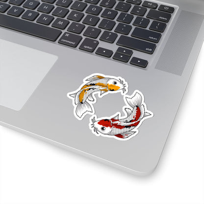 Kiss-Cut Vinyl Decals - Koi fish Printify