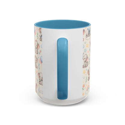 Accent Coffee Mug  (11/15 oz) - Baby Elephant Nursery
