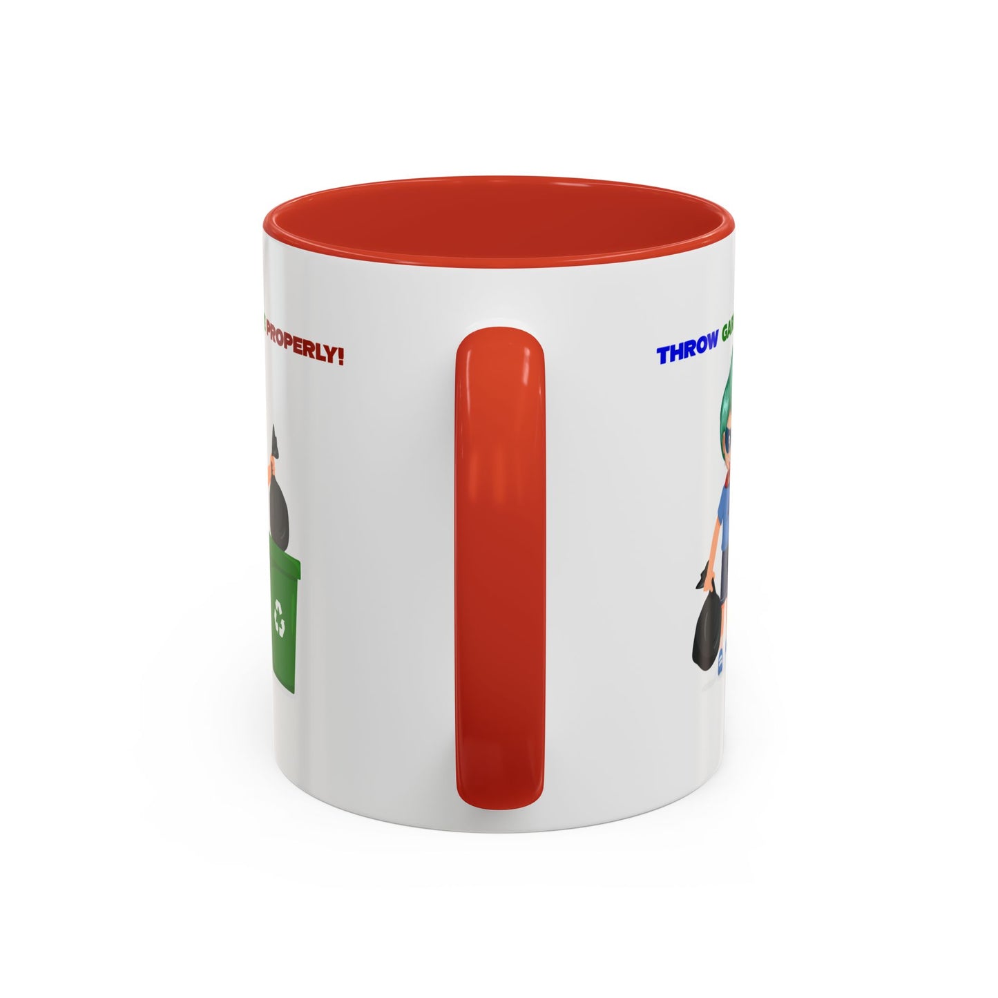 Accent Coffee Mug - Super kiddo taking trash out