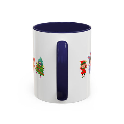 Accent Coffee Mug - Super kiddo in christmas tree attire - [[{"value":"Wonderwear Kid"}]]