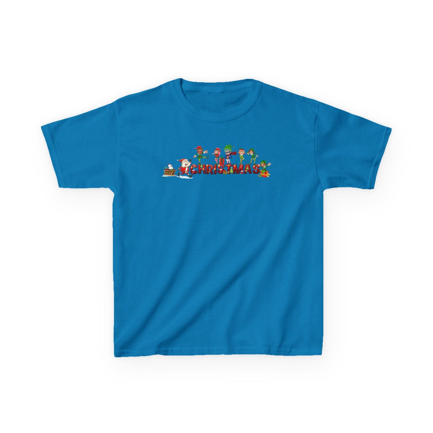 Kids Heavy Cotton™ Tee - Christmas with santa claus and friends - [[{"value":"Wonderwear Kid"}]]