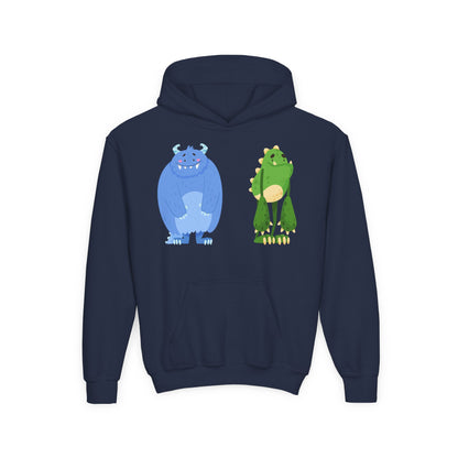 Youth Heavy Blend Hooded Sweatshirt - Cute monster Printify