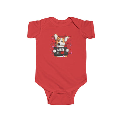 Infant Fine Jersey Bodysuit - Valentines -  Corgi Guilty of love - [[{"value":"Wonderwear Kid"}]]