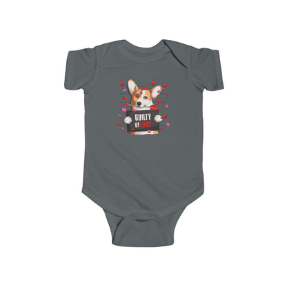 Infant Fine Jersey Bodysuit - Valentines -  Corgi Guilty of love - [[{"value":"Wonderwear Kid"}]]