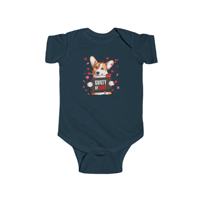 Infant Fine Jersey Bodysuit - Valentines -  Corgi Guilty of love - [[{"value":"Wonderwear Kid"}]]