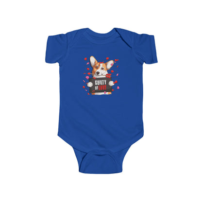 Infant Fine Jersey Bodysuit - Valentines -  Corgi Guilty of love - [[{"value":"Wonderwear Kid"}]]