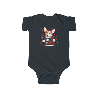 Infant Fine Jersey Bodysuit - Valentines -  Corgi Guilty of love - [[{"value":"Wonderwear Kid"}]]