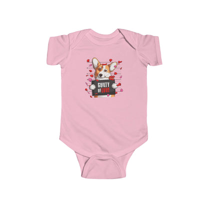 Infant Fine Jersey Bodysuit - Valentines -  Corgi Guilty of love - [[{"value":"Wonderwear Kid"}]]