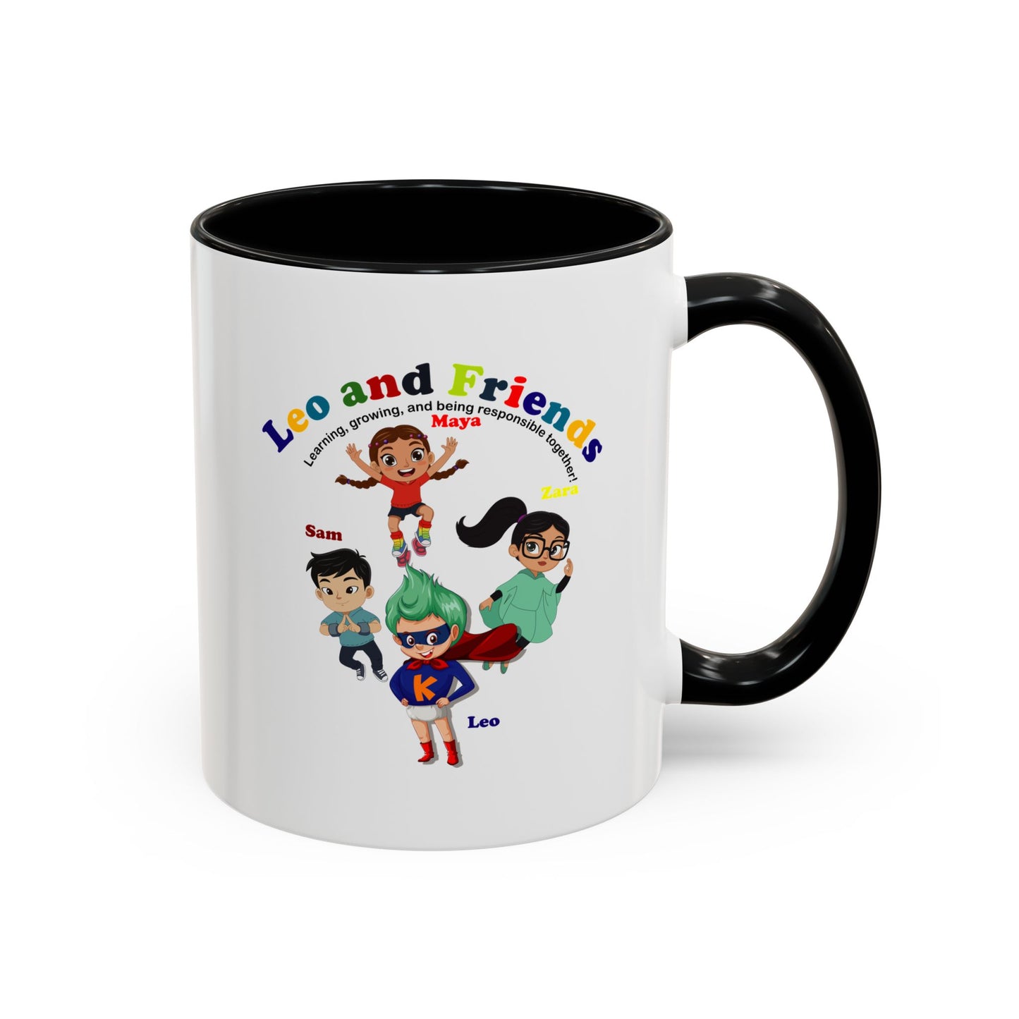 Accent Coffee Mug - Leo & Friends - Learning and growing