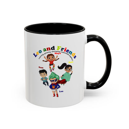 Accent Coffee Mug - Leo & Friends - Learning and growing - [[{"value":"Wonderwear Kid"}]]