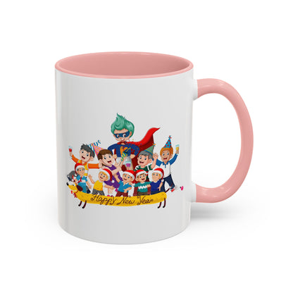Accent Coffee Mug - Happy new year with friends - [[{"value":"Wonderwear Kid"}]]
