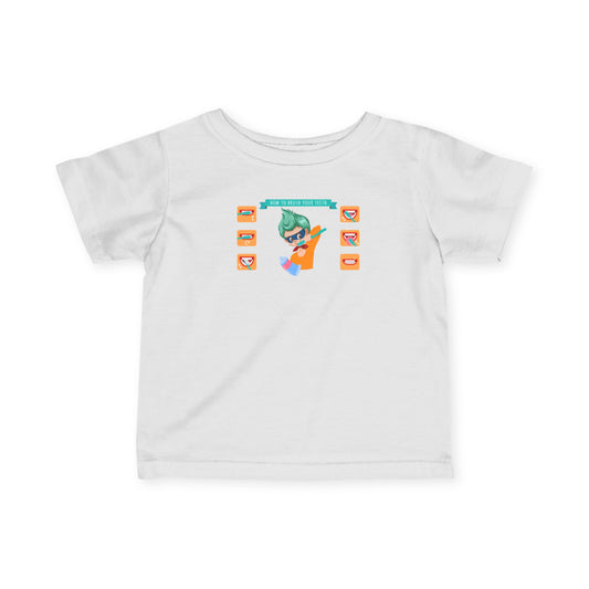 Infant Fine Jersey Tee - Super kiddo how to brush teeth - [[{"value":"Wonderwear Kid"}]]