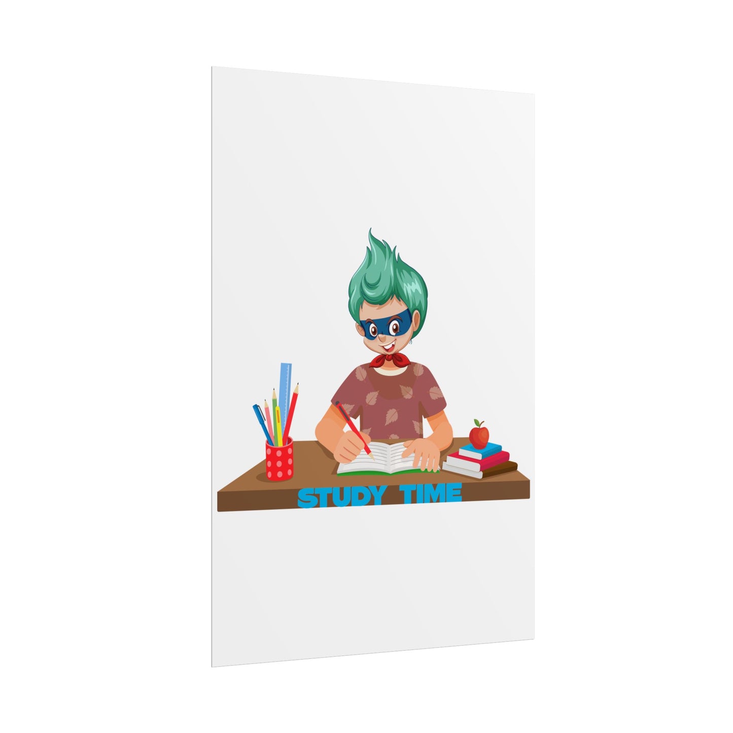 Rolled Posters - Super kiddo studying - [[{"value":"Wonderwear Kid"}]]