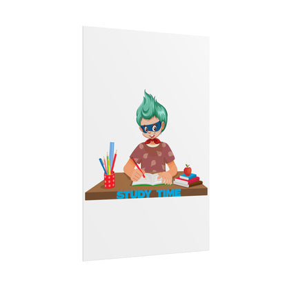 Rolled Posters - Super kiddo studying - [[{"value":"Wonderwear Kid"}]]