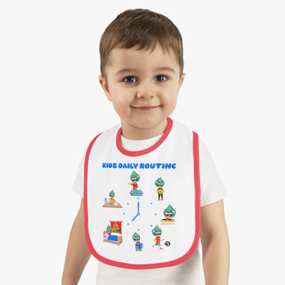 Baby Bib - Super kiddo daily routine - [[{"value":"Wonderwear Kid"}]]