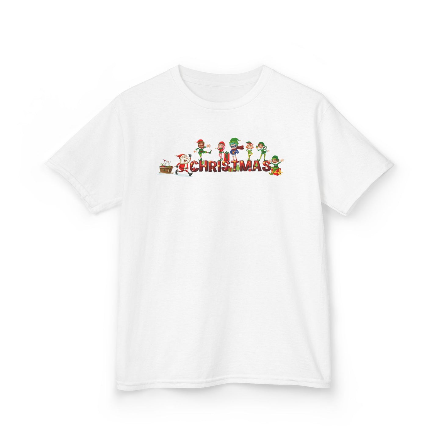 Kids Heavy Cotton™ Tee - Christmas with santa claus and friends - [[{"value":"Wonderwear Kid"}]]