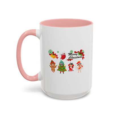 Accent Coffee Mug - Merry christmas from super kid - [[{"value":"Wonderwear Kid"}]]