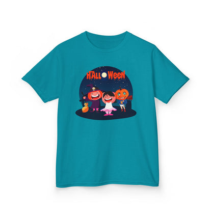 Kids Heavy Cotton™ Tee - Super kiddo wearing pumpkin - [[{"value":"Wonderwear Kid"}]]