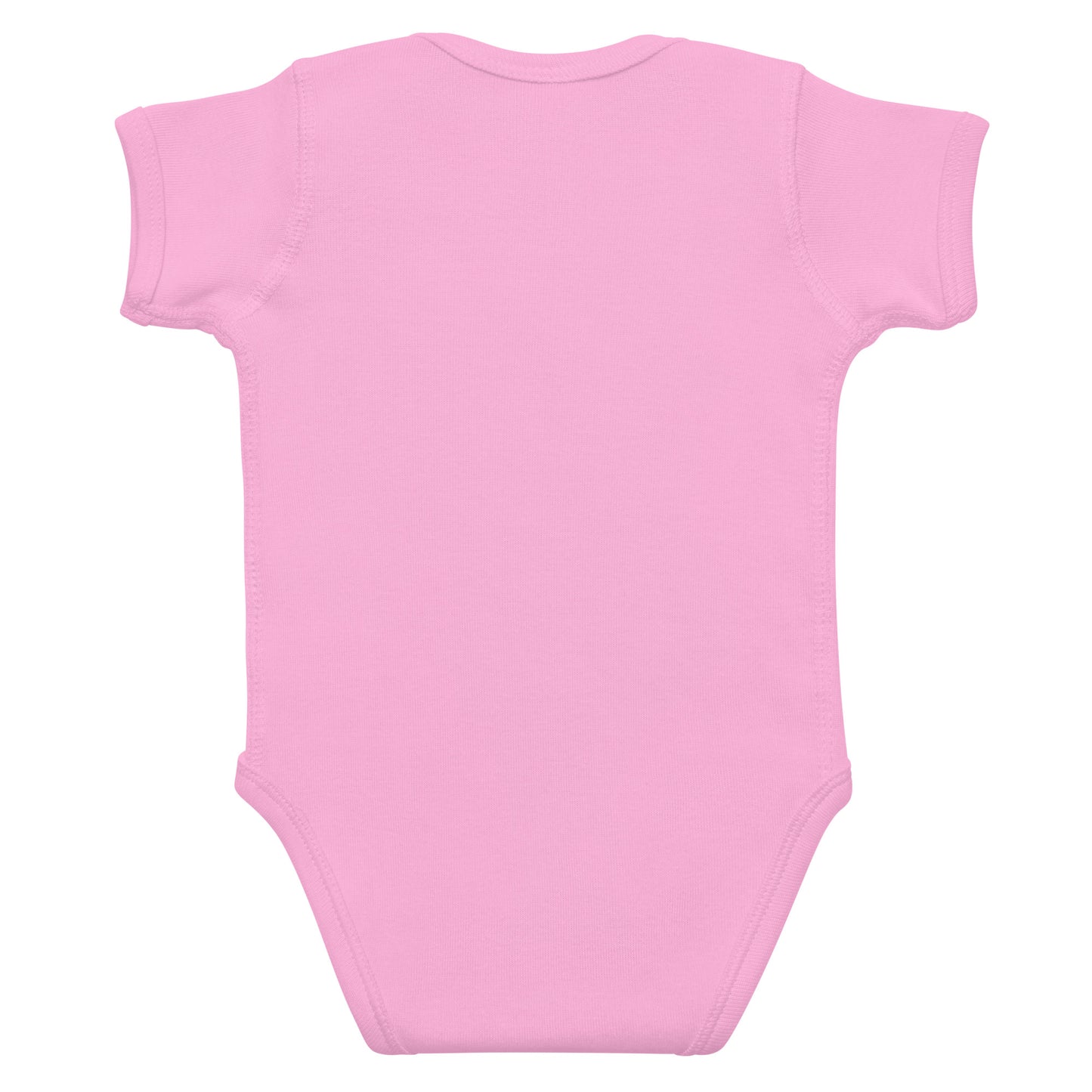 Whimsical Dragon infant bodysuit in pink - back view