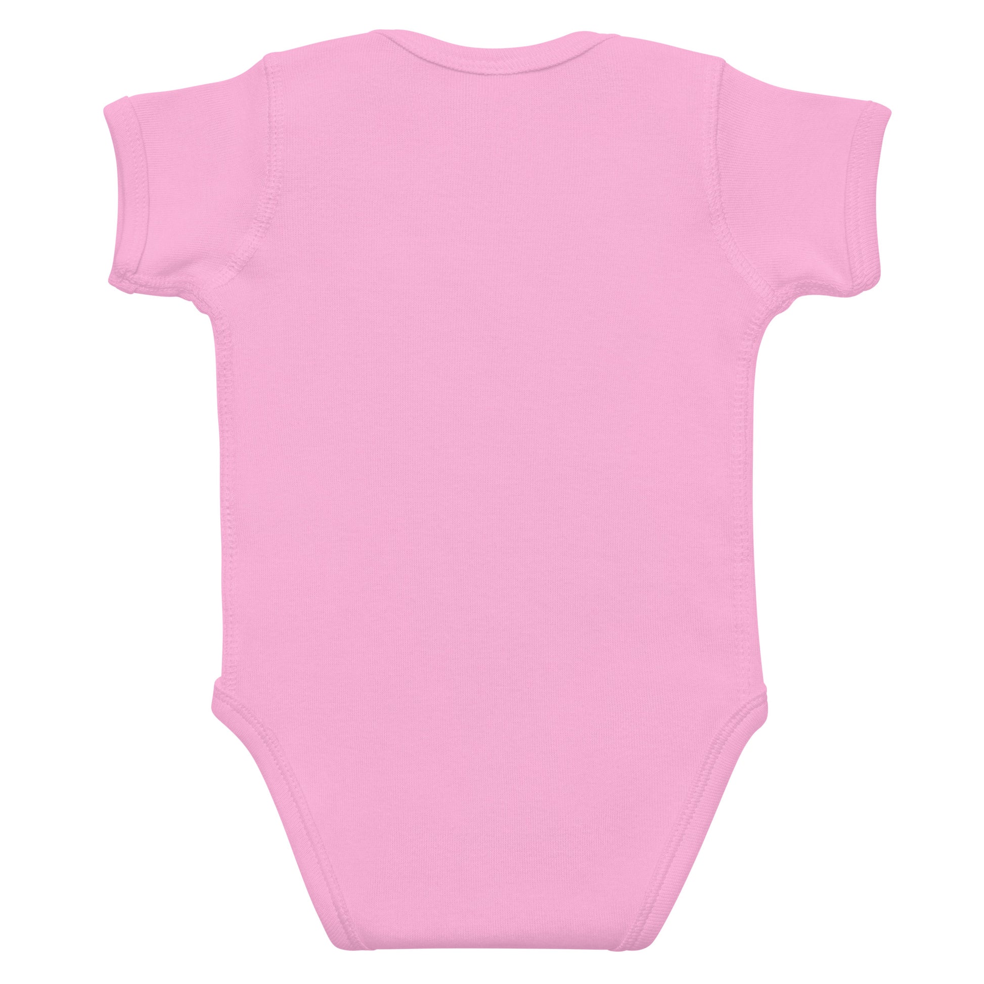 Whimsical Dragon infant bodysuit in pink - back view